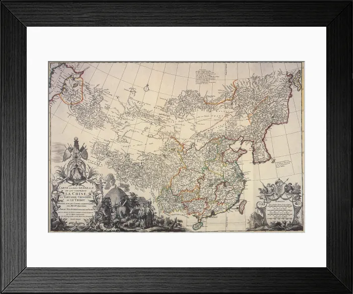 Framed Print : Map of China, 1734 Framed Print : Map of China, 1734