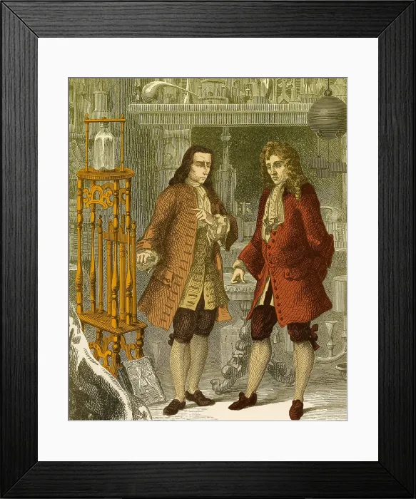 Framed Print : Robert Boyle and Denis Papin