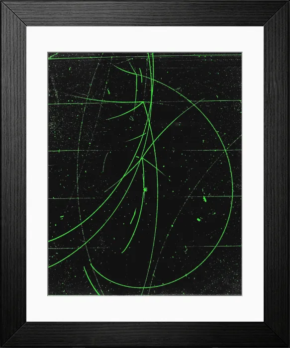 Framed Print : Particle Tracks in Cloud Chamber Framed Print : Particle Tracks in Cloud Chamber