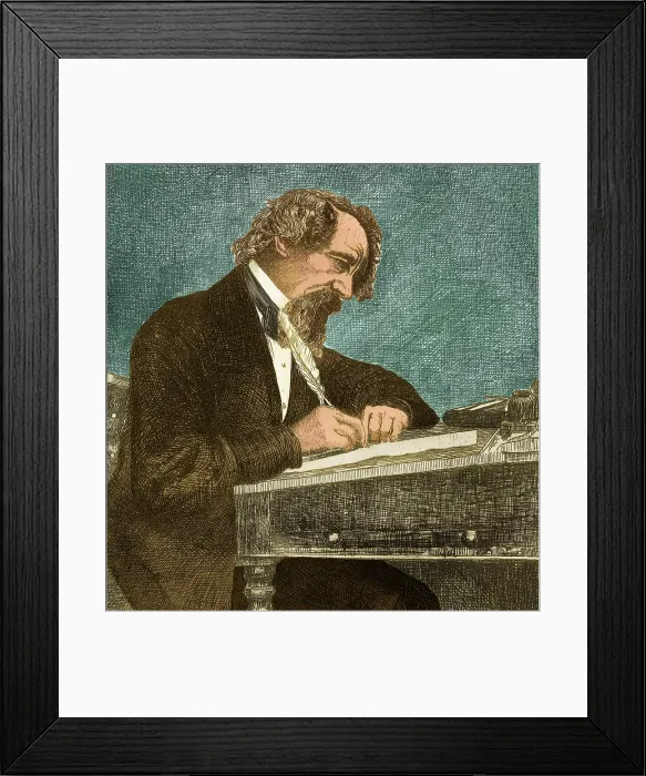 Framed Print : Charles Dickens, English Author Framed Print : Charles Dickens, English Author