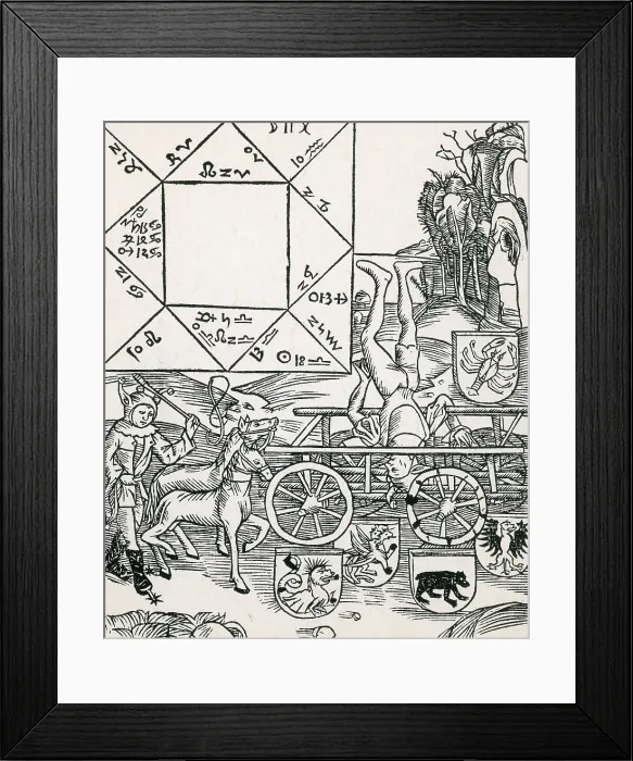 Framed Print : Astrology. An illustration ridiculing the practice of astrology Framed Print : Astrology. An illustration ridiculing the practice of astrology
