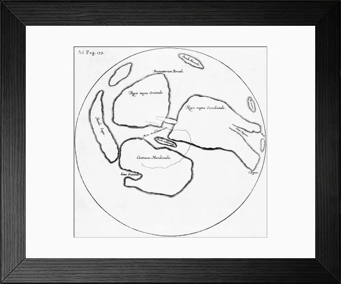 Framed Print : William Gilbert, Moon Map, 1603 Framed Print : William Gilbert, Moon Map, 1603