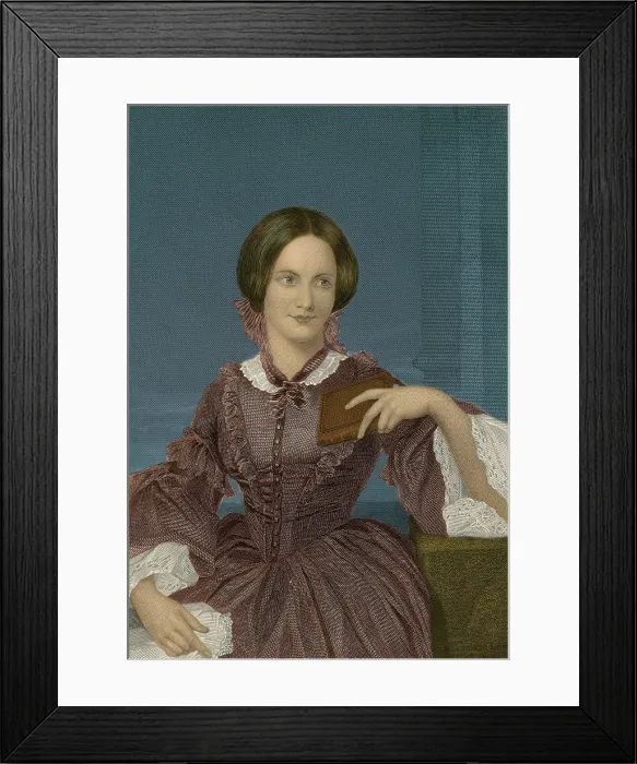 Framed Print : Charlotte Bronte, English Author Framed Print : Charlotte Bronte, English Author