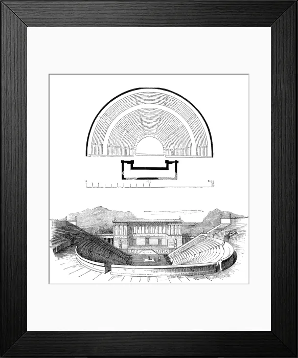 Framed Print : Restoration of the Greek Theater of Segesta Framed Print : Restoration of the Greek Theater of Segesta