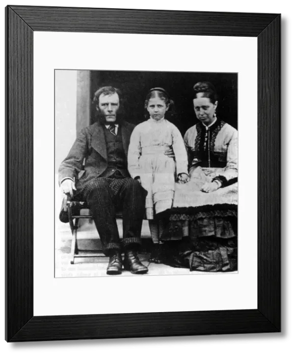 Framed Print : Young Beatrix Potter with Her Parents, 1877