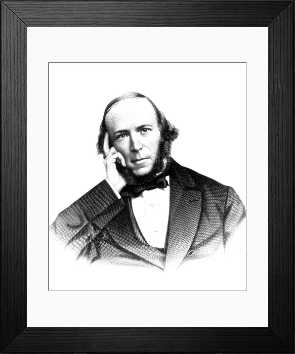 Framed Print : Herbert Spencer, English Polymath Framed Print : Herbert Spencer, English Polymath