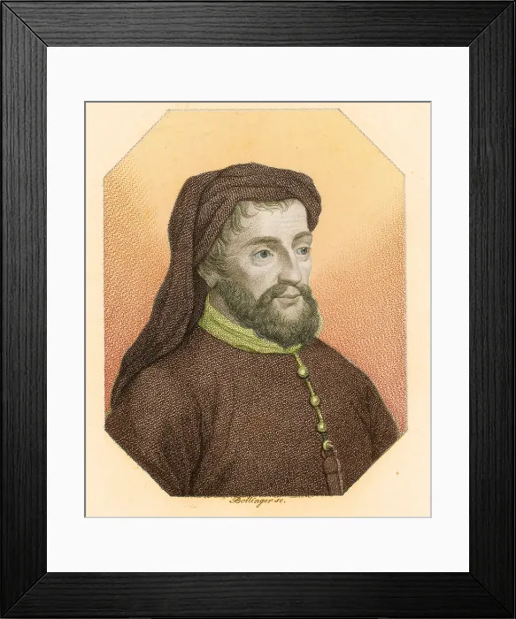 Framed Print : Geoffrey Chaucer, English Poet Framed Print : Geoffrey Chaucer, English Poet