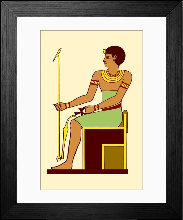 Framed Print : Imhotep, Ancient Egyptian Deity, Illustration