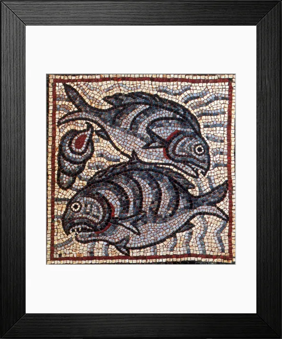 Framed Print : Fish, Byzantine Mosaic, 6th Century