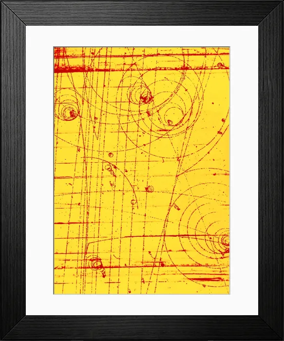 Framed Print : Omega-Minus Particle, First Observation, 1964