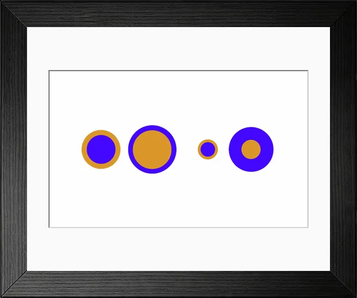 Framed Print : Delboeuf Optical Illusion-Color Variation