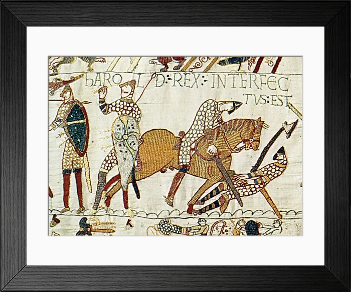 Framed Print : Bayeux Tapestry, Death of Harold Framed Print : Bayeux Tapestry, Death of Harold