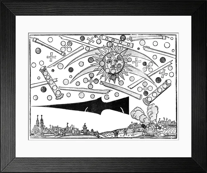 Framed Print : Nuremberg UFO Phenomenon, 1561