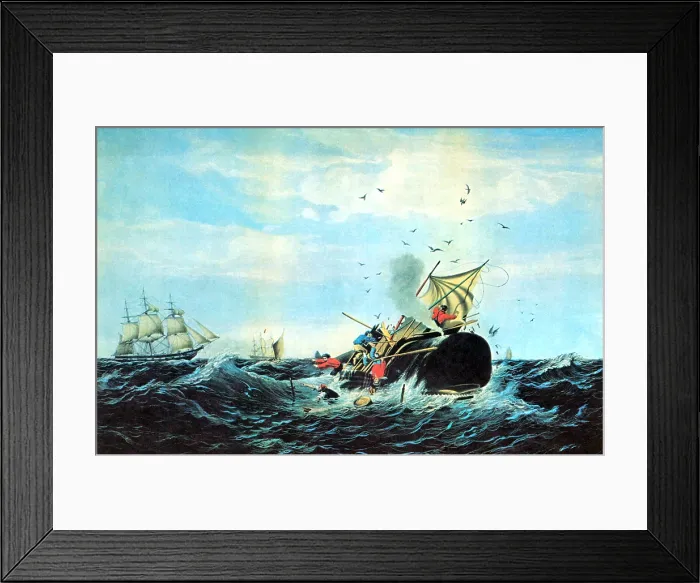 Framed Print : Whaling, 19th Century Framed Print : Whaling, 19th Century