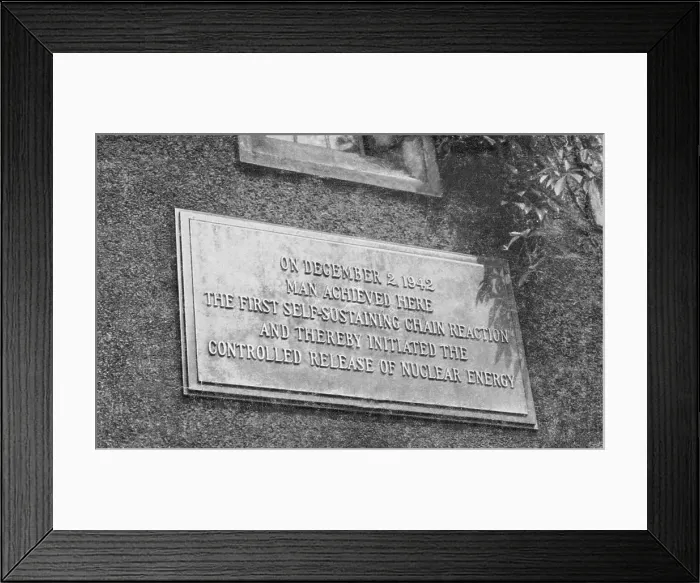 Framed Print : Plaque Commemorating Chicago Pile-1