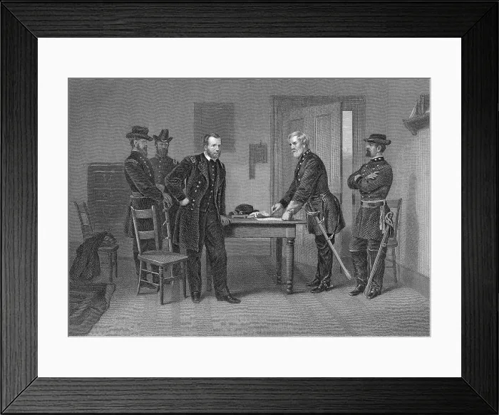 Framed Print : American Civil War, Lee Surrenders to Grant, 1865