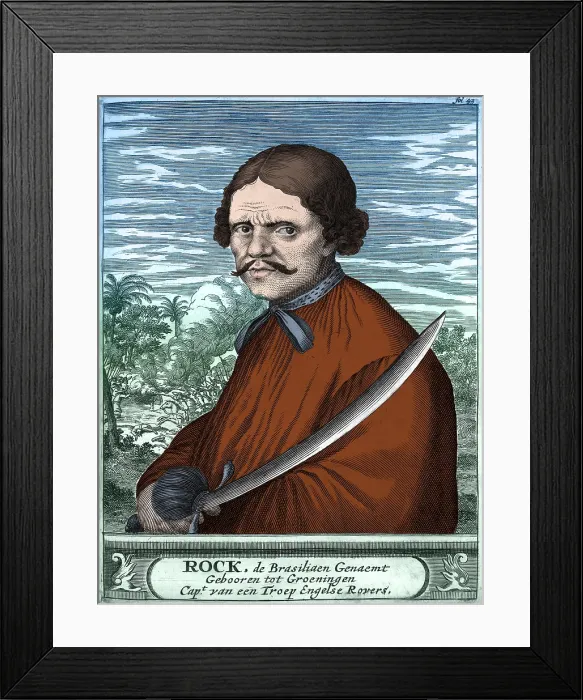 Framed Print : Roche Braziliano, Dutch Pirate Framed Print : Roche Braziliano, Dutch Pirate