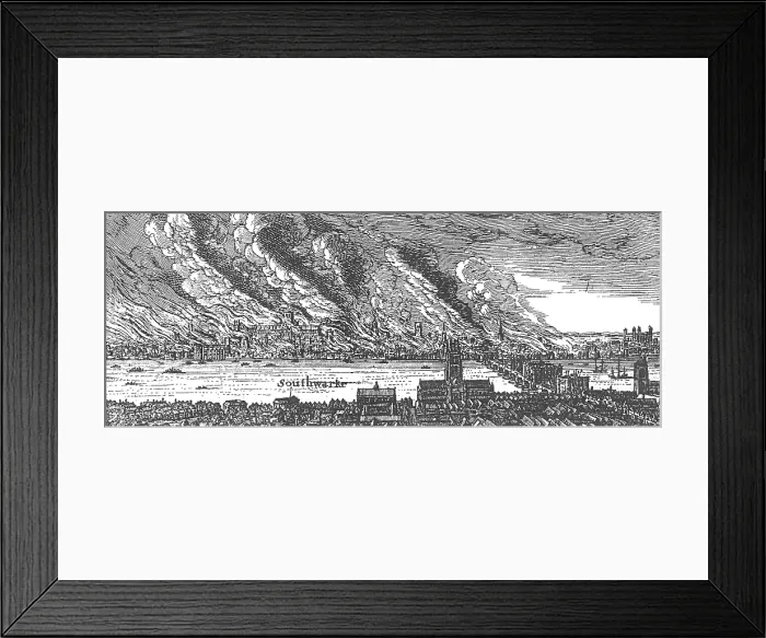Framed Print : Great Fire of London, 1666