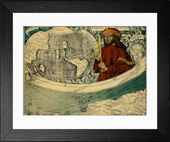 Framed Print : Amerigo Vespucci, Italian Explorer