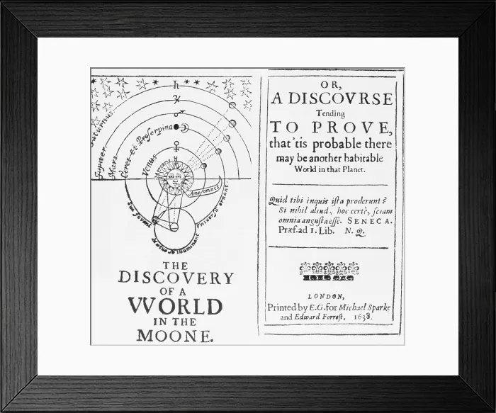 Framed Print : The Discovery of a World in the Moone Framed Print : The Discovery of a World in the Moone
