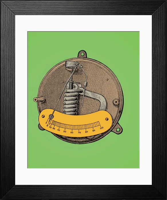 Framed Print : Ammeter. An ammeter, an instrument that measures electric current in a circuit Framed Print : Ammeter. An ammeter, an instrument that measures electric current in a circuit