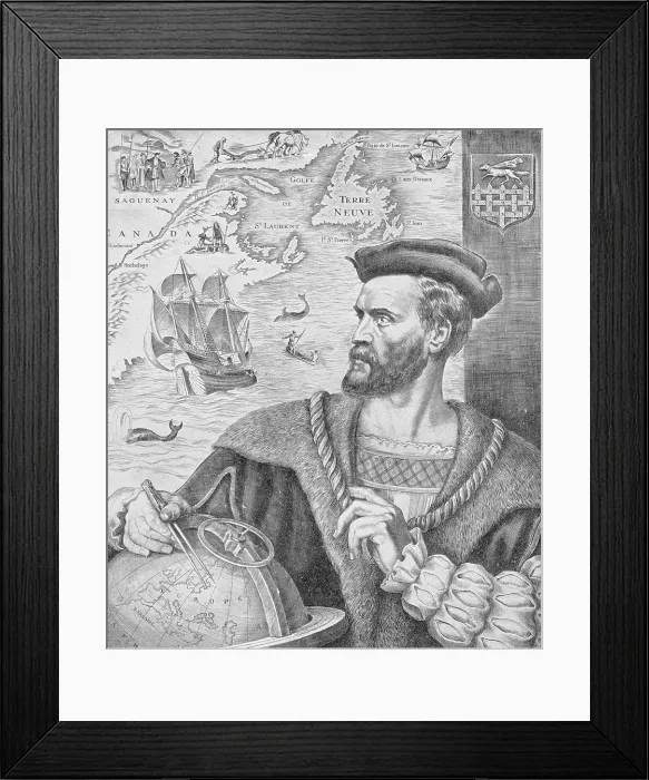 Framed Print : Jacques Cartier, French Explorer Framed Print : Jacques Cartier, French Explorer