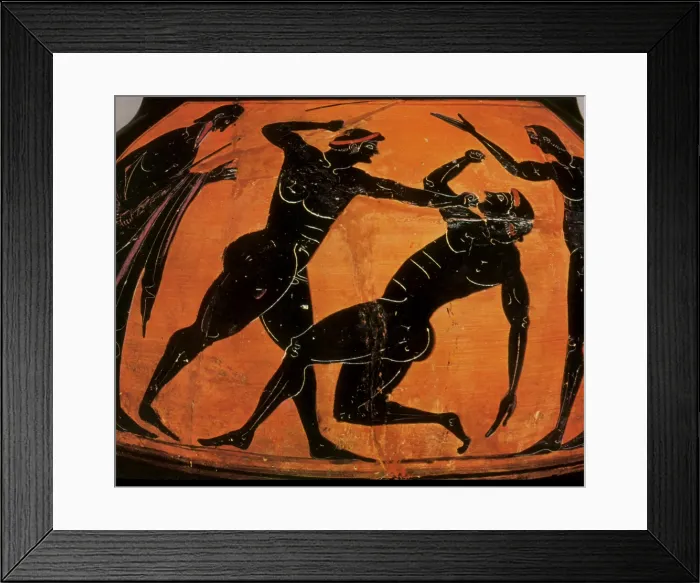 Framed Print : Olympic Games, Pankration, Black-Figure Pottery