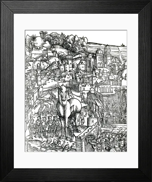 Framed Print : Trojan War, Trojan Horse