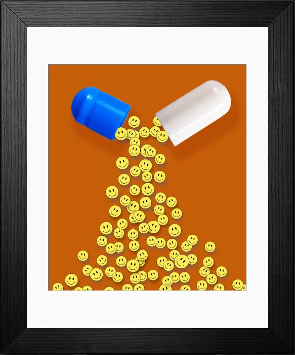 Framed Print : Happy Pills Framed Print : Happy Pills
