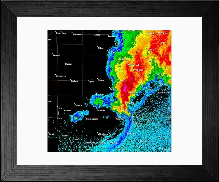 Framed Print : Intense Storm, Radar