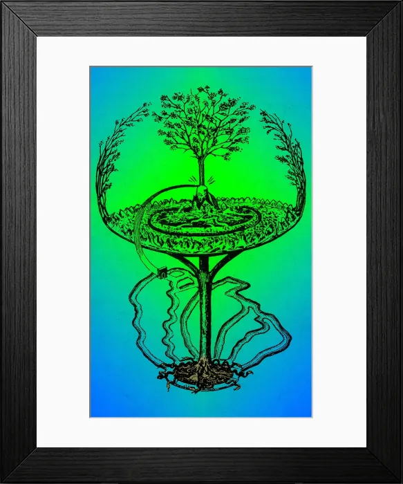Framed Print : Cosmology, Yggdrasil, Great Ash Tree Framed Print : Cosmology, Yggdrasil, Great Ash Tree