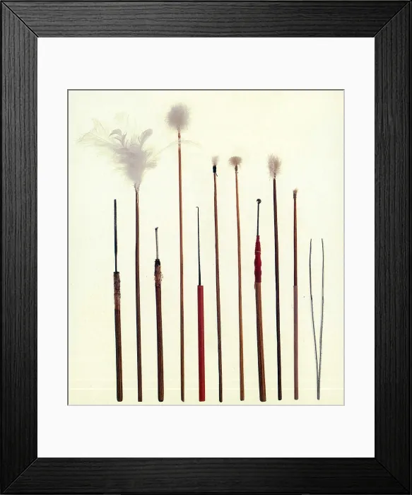 Framed Print : Chinese Ear Cleaning Tools Framed Print : Chinese Ear Cleaning Tools