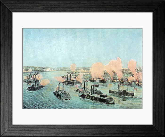 Framed Print : American Civil War, Battle of Island Number Ten, 1862 Framed Print : American Civil War, Battle of Island Number Ten, 1862