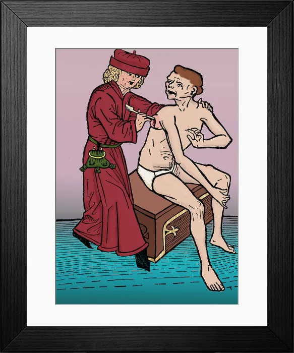 Framed Print : Physician Lancing Wound Framed Print : Physician Lancing Wound