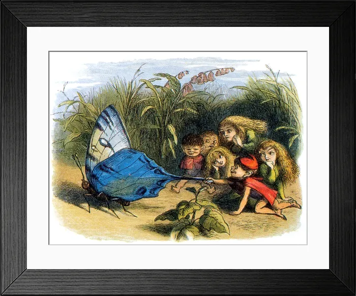 Framed Print : Elf Teasing a Butterfly, Legendary Creatures Framed Print : Elf Teasing a Butterfly, Legendary Creatures