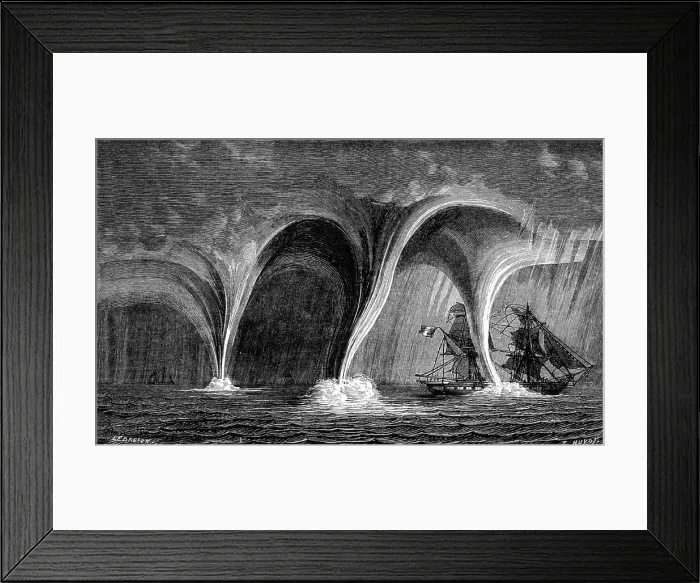 Framed Print : Waterspouts, 1869 Framed Print : Waterspouts, 1869