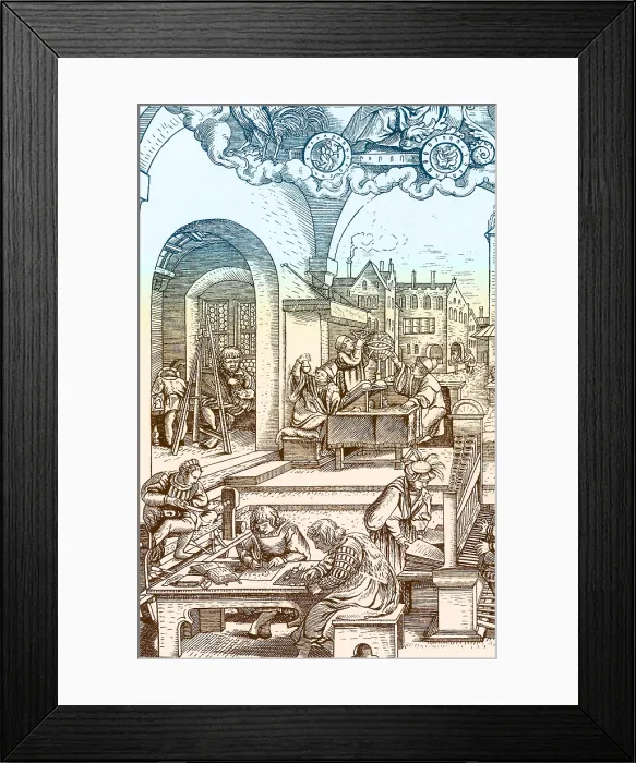 Framed Print : Mathematics: Professions and Sciences, 1530 Framed Print : Mathematics: Professions and Sciences, 1530