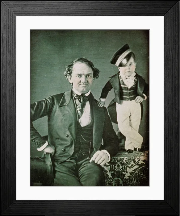 Framed Print : P.T. Barnum and General Tom Thumb, 1850 Framed Print : P.T. Barnum and General Tom Thumb, 1850