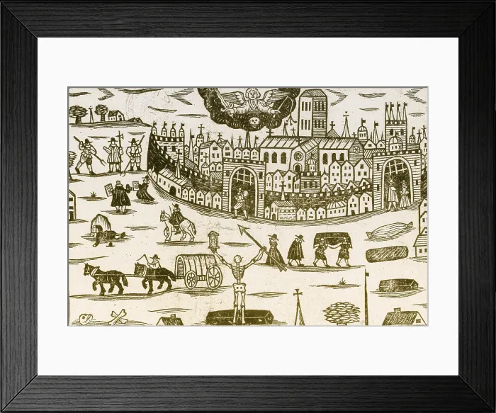 Framed Print : Black Death, Medieval Bubonic Plague