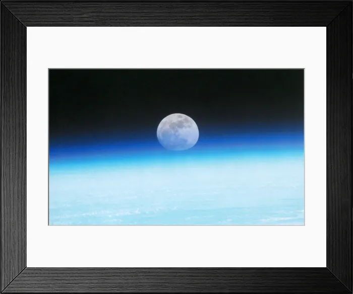 Framed Print : Moonrise From Space, STS-103 Framed Print : Moonrise From Space, STS-103