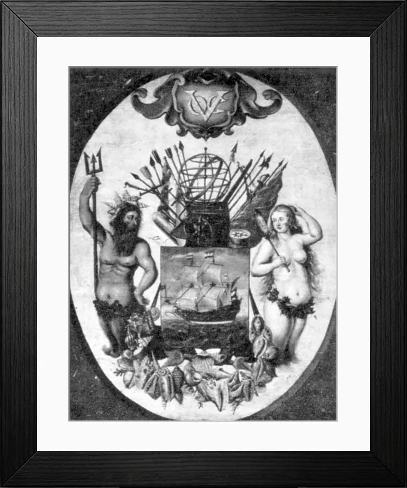 Framed Print : Achievement of the VOC, 1651 Framed Print : Achievement of the VOC, 1651