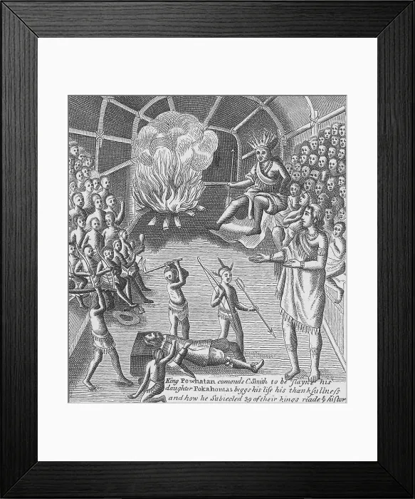 Framed Print : Pocahontas Pleading for Smith's Life