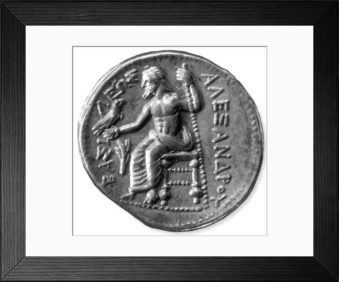Framed Print : Silver Tetradrachm of Alexander the Great Framed Print : Silver Tetradrachm of Alexander the Great