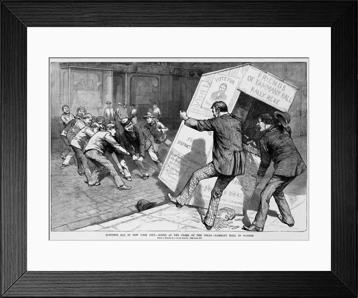 Framed Print : Tammany Hall in Danger Framed Print : Tammany Hall in Danger