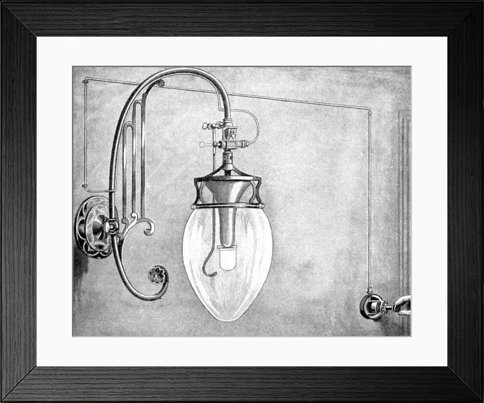 Framed Print : Pneumatic Gas Switch, 19th Century Framed Print : Pneumatic Gas Switch, 19th Century