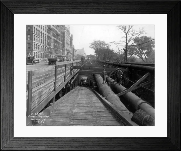 Framed Print : NYC Subway Construction, 1926 Framed Print : NYC Subway Construction, 1926