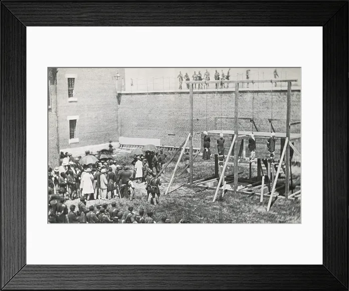 Framed Print : Execution of the Booth Conspirators, 1865