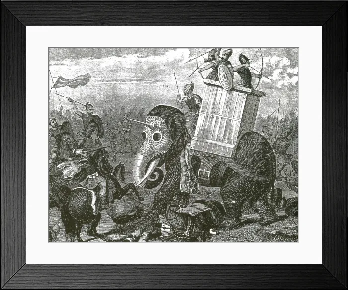 Framed Print : Riding War Elephant Framed Print : Riding War Elephant