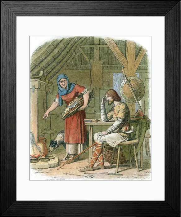 Framed Print : Alfred the Great, Legend of the Cakes Framed Print : Alfred the Great, Legend of the Cakes