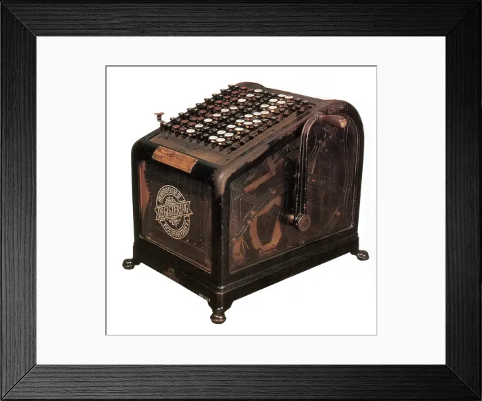 Framed Print : Burroughs Adding Machine, 1886